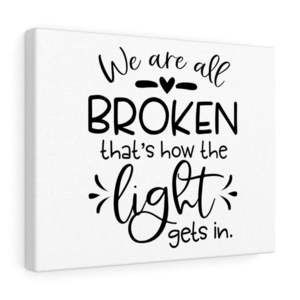 Scripture Sign  How The Light Gets In Bible Verse Canvas Christian Wall Art Rea